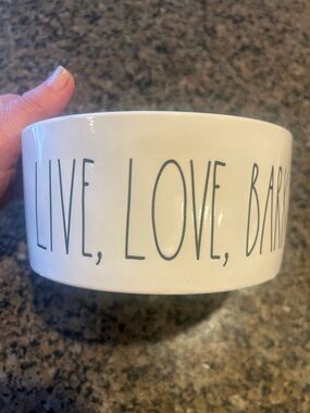 Rae Dunn White Ceramic Bowl with Blue Maker's Mark
